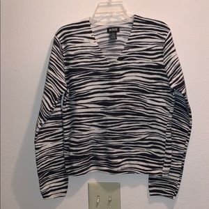 lll STATE zebra stripes sweater